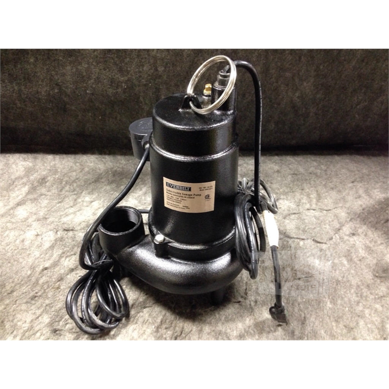 Everbilt SW07501T Submersible Sewage Pump, 1/2 HP, 115 Volts, 9.5 Amps