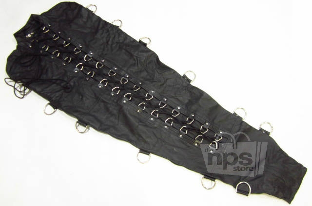 Black Leather Bondage S And M Fetish Hanging Body Bag Cocoon Size 44 New