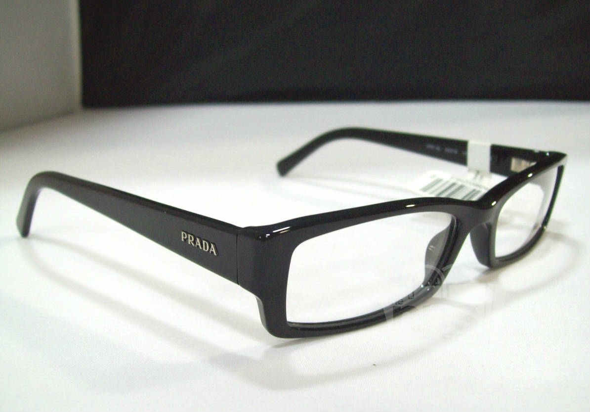 Prada PR 19LV Men's Black Designer Eyeglass Frames | eBay