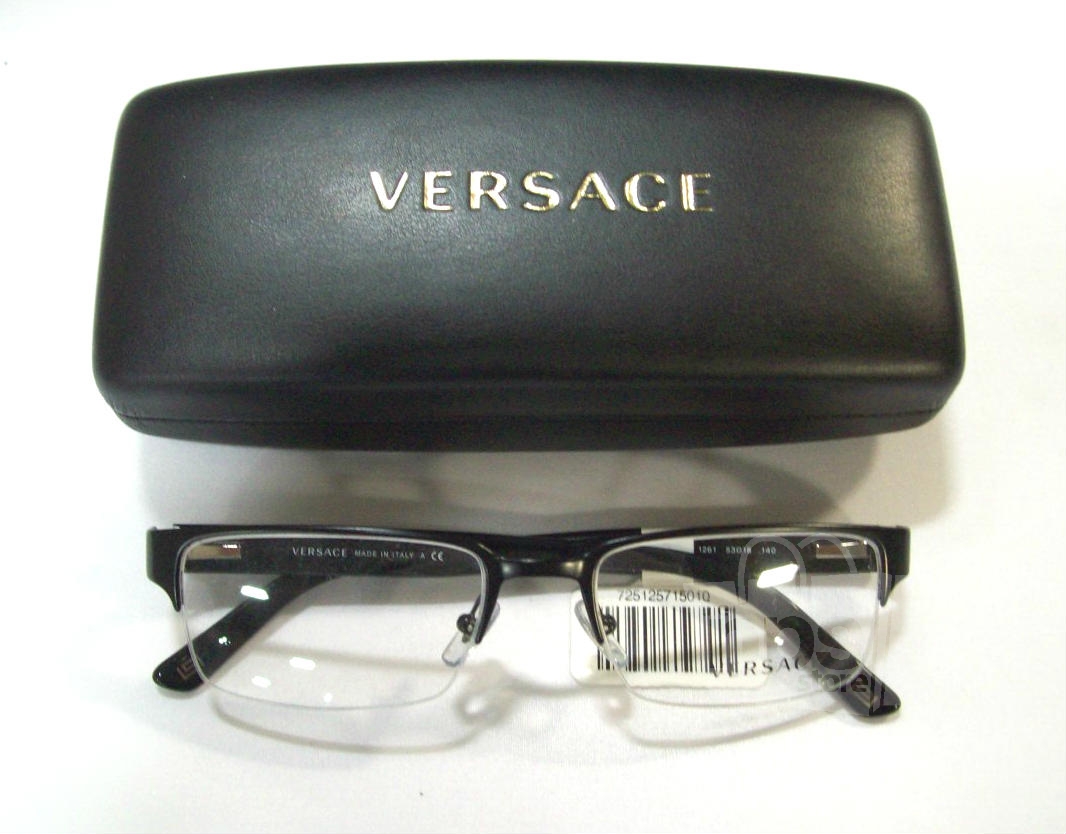 Versace Ve1184 Men S Black Designer Eyeglasses Ebay
